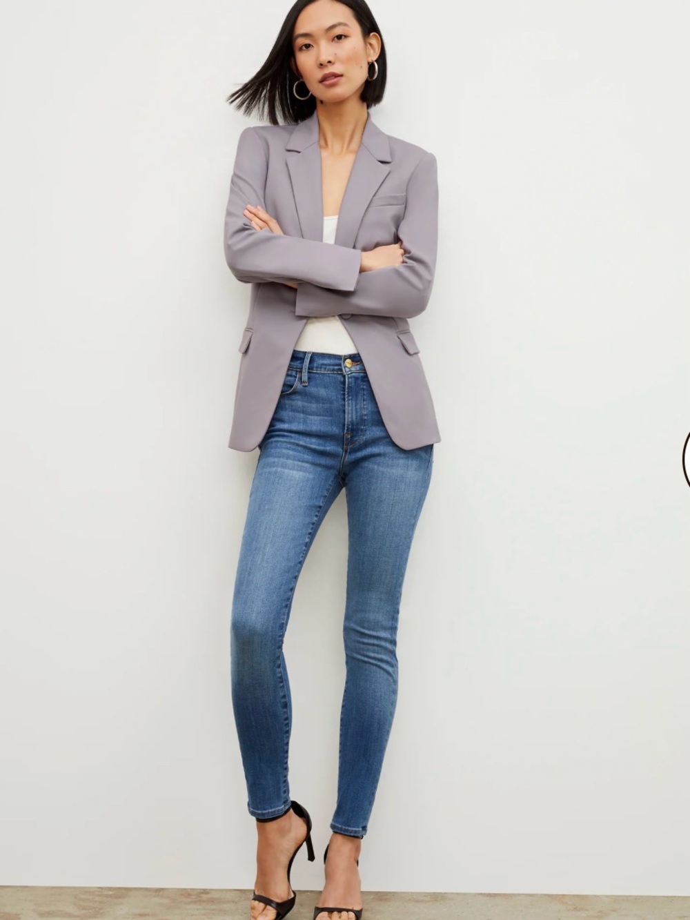 FRAME Le High Skinny High Rise Cropped Slim Jeans Size 31